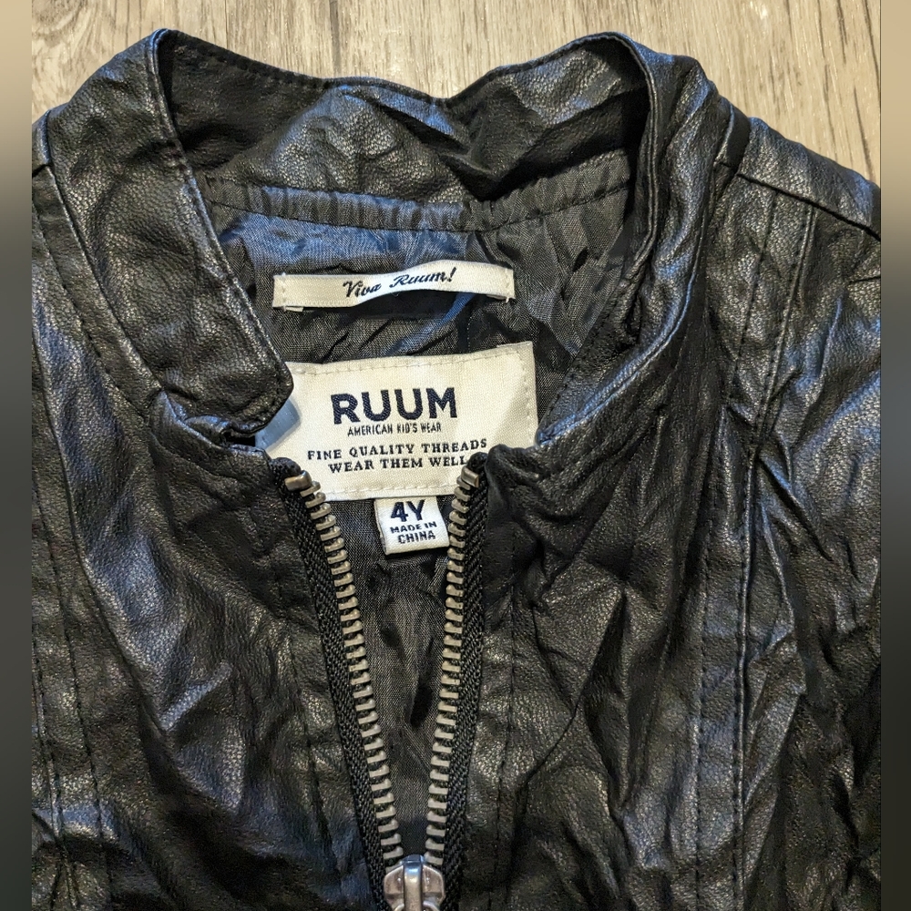 RUUM girls faux leather jacket